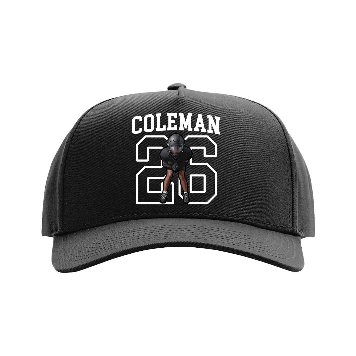 Full Fabric Five-Panel Champ Cap — Shirsey in Black