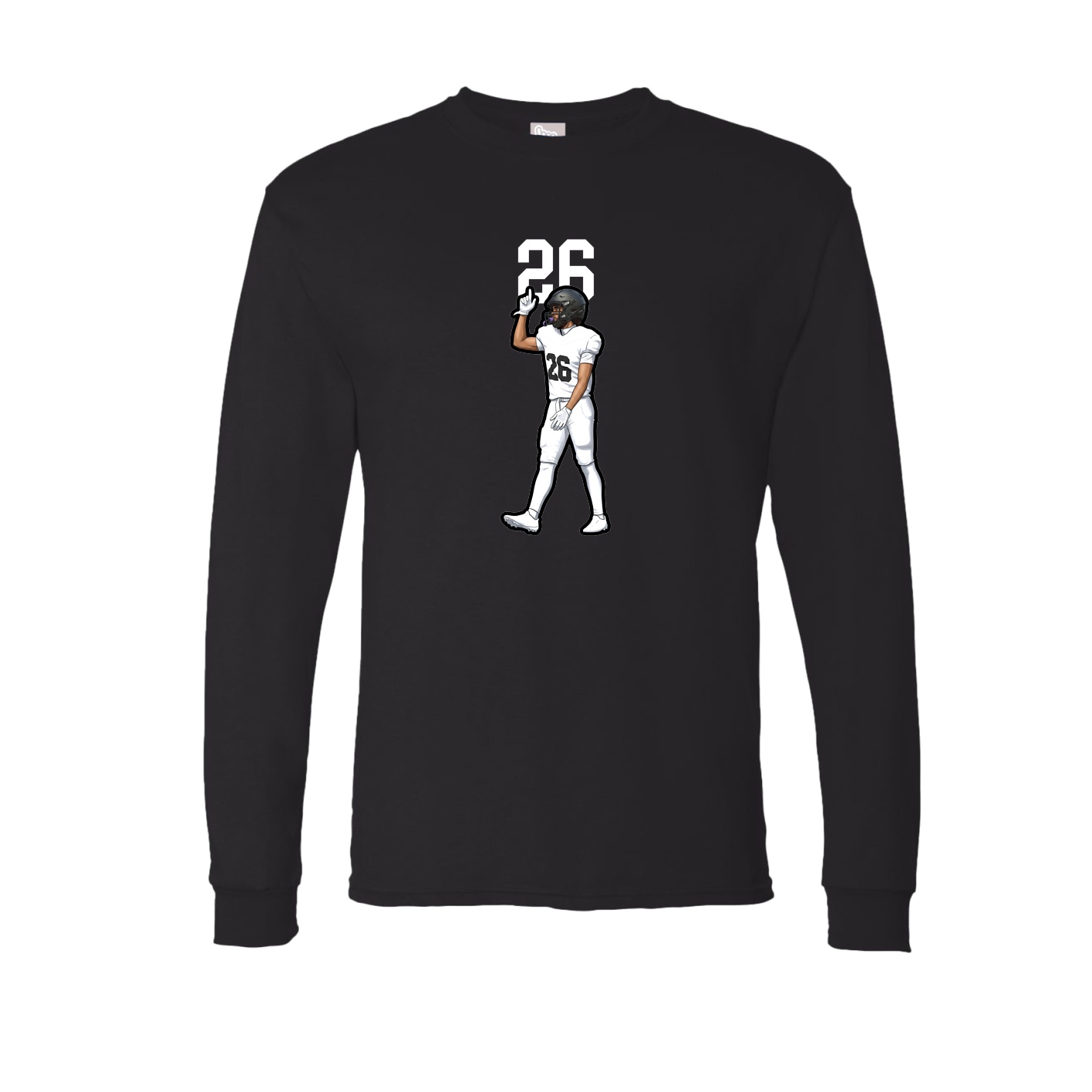 Long Sleeve Tee — Number Top in Black