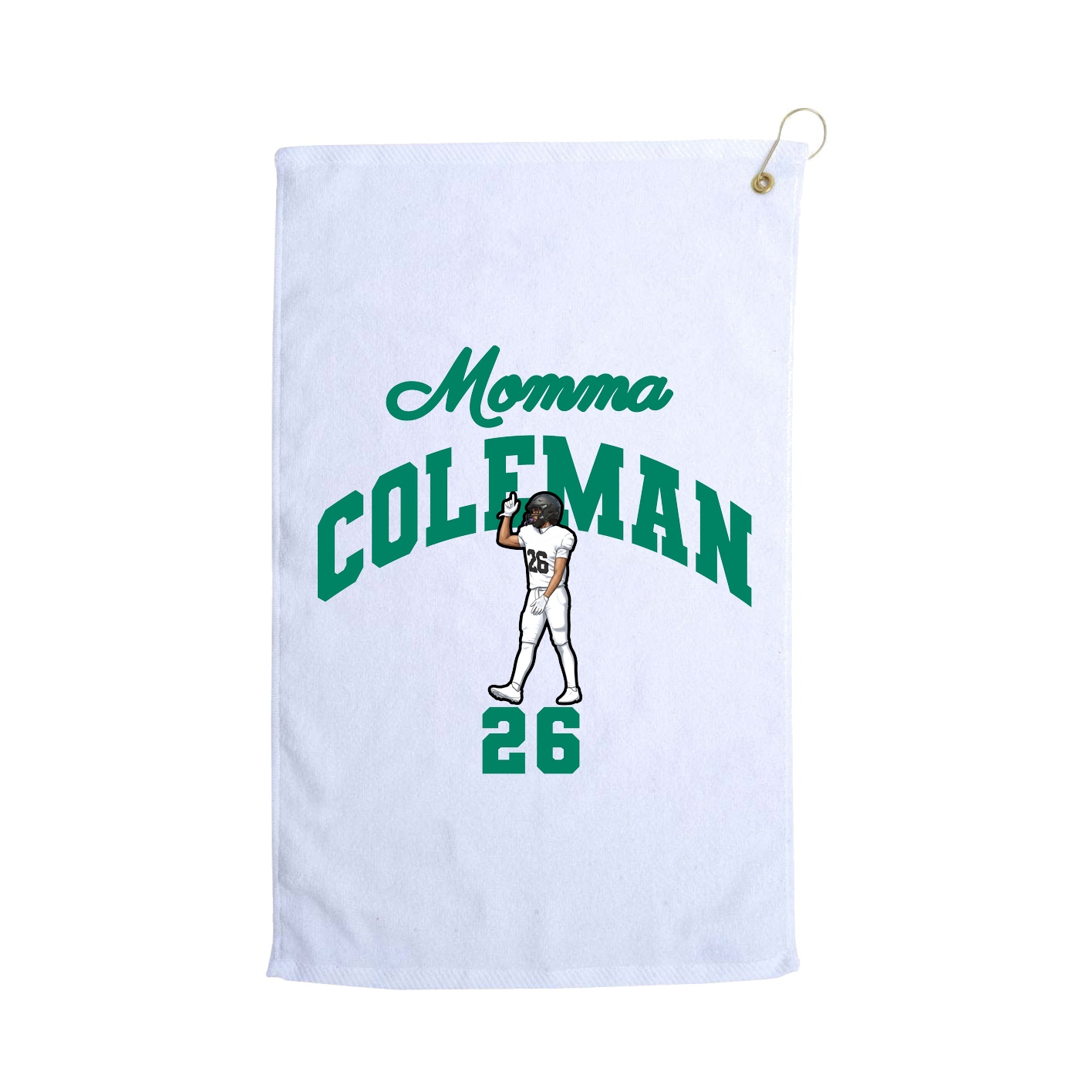 Golf Towel — Mothers Day Arch in White