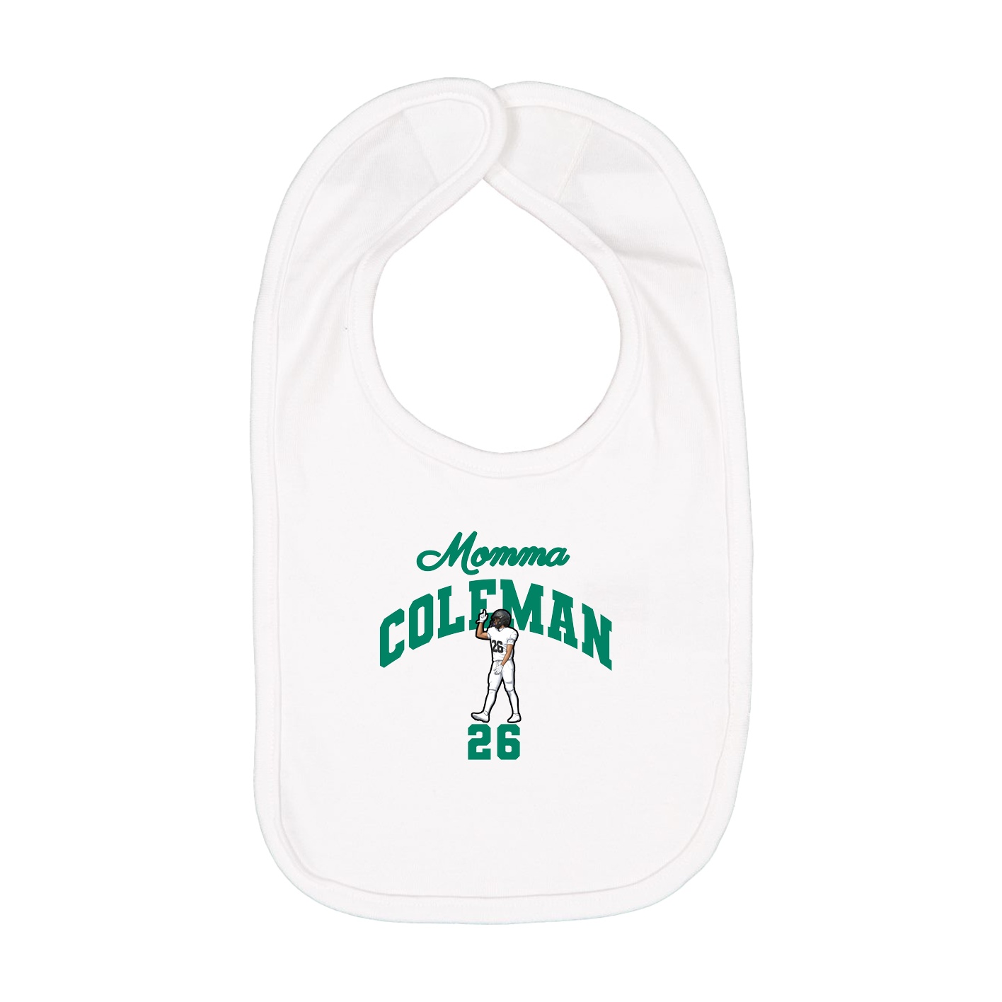 Infant Bib — Mothers Day Arch in White