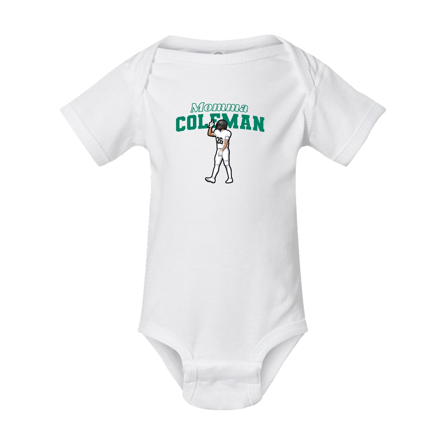 Baby Onesie — Mothers Day Block in White