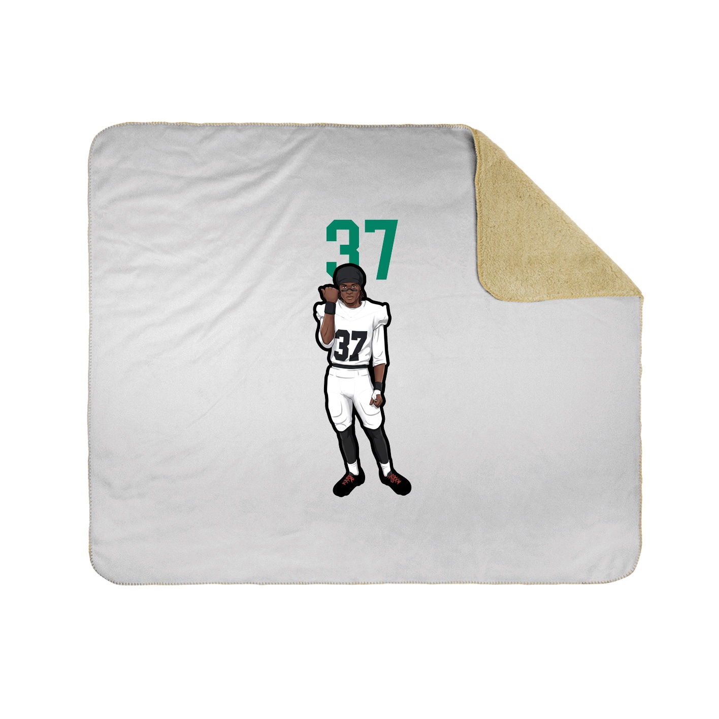 Throw Blanket — Number Top in White