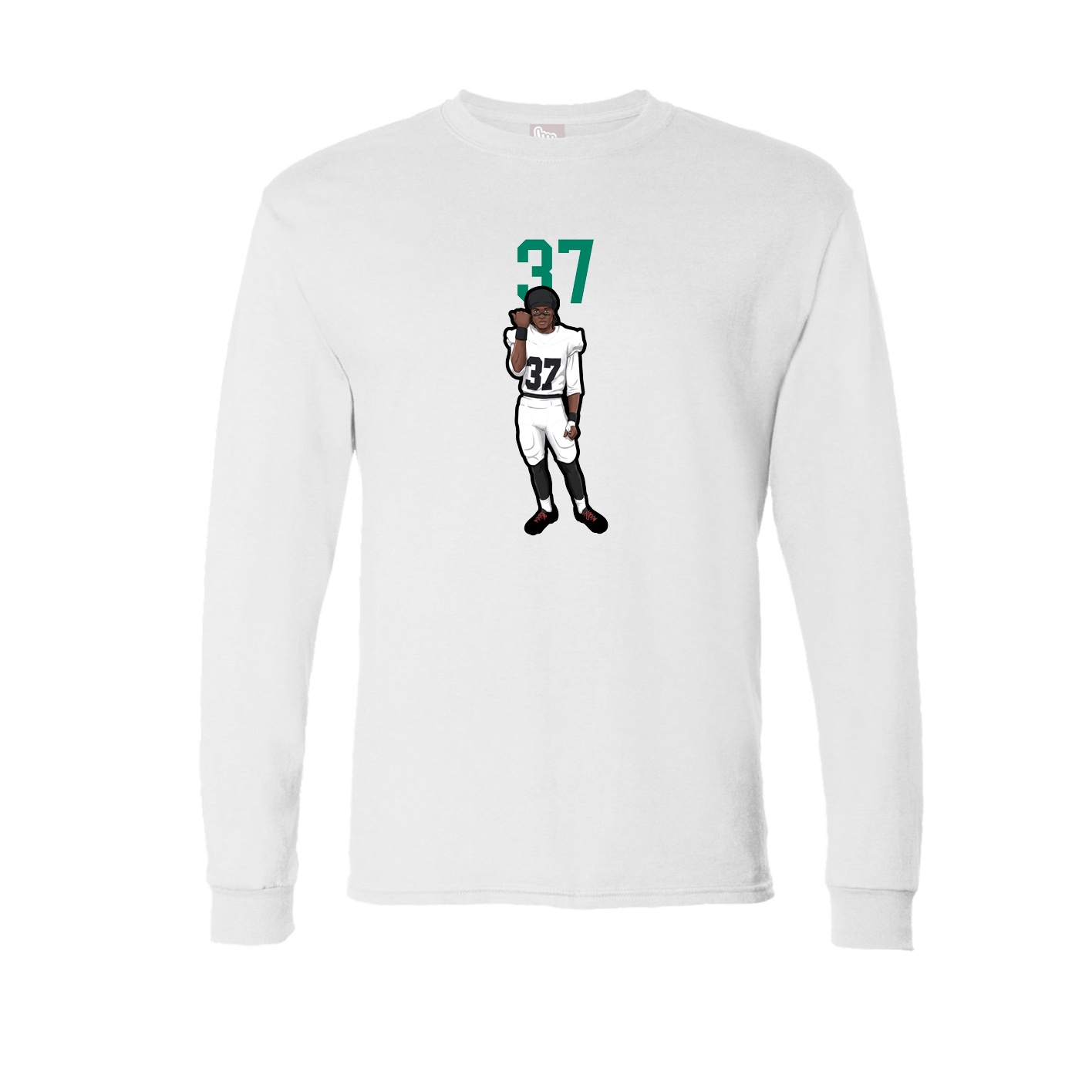 Long Sleeve Tee — Number Top in White