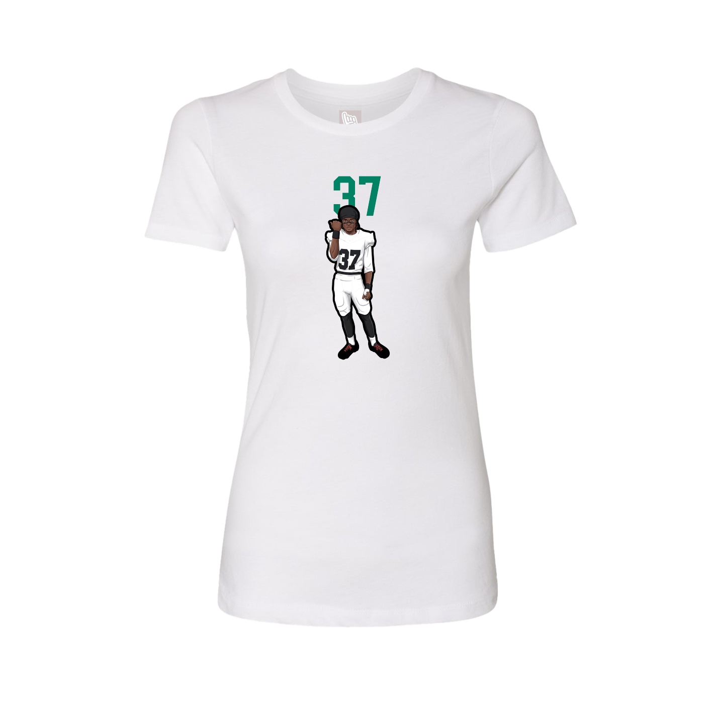 Fitted Women's Tee — Number Top in White