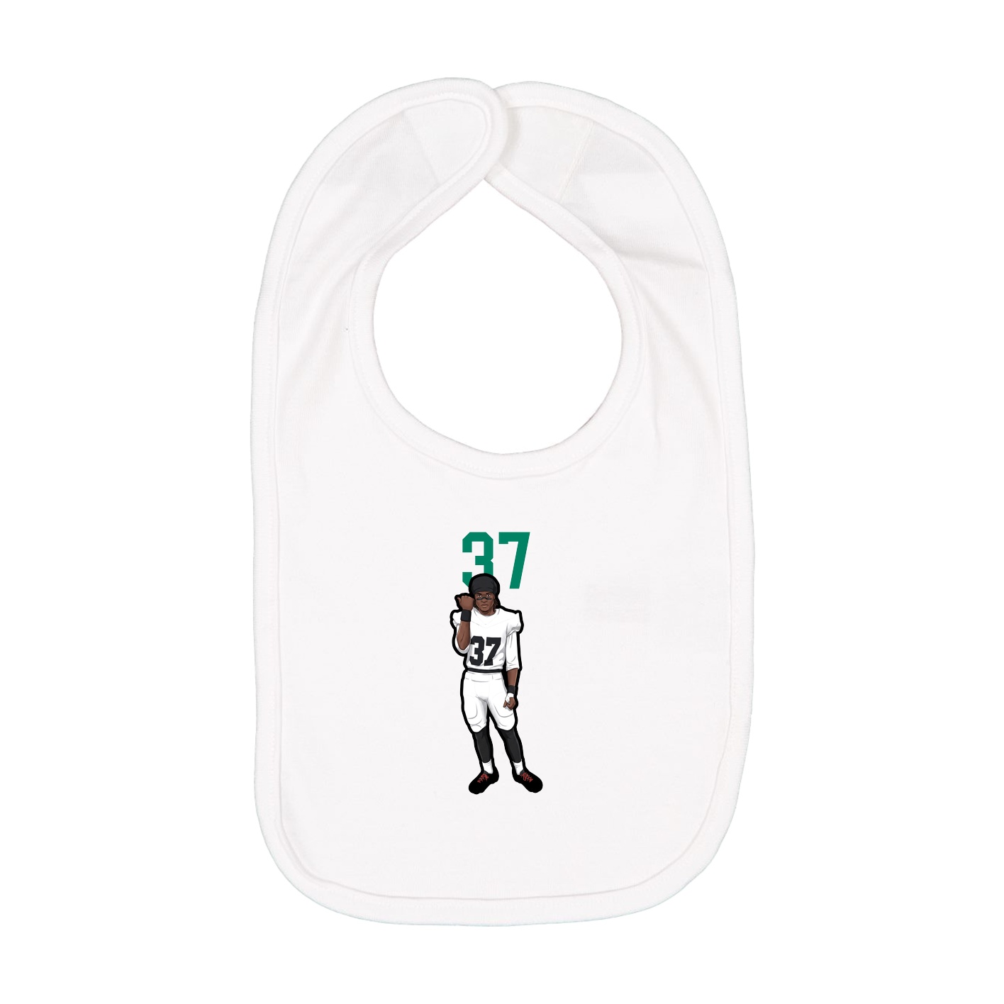 Infant Bib — Number Top in White