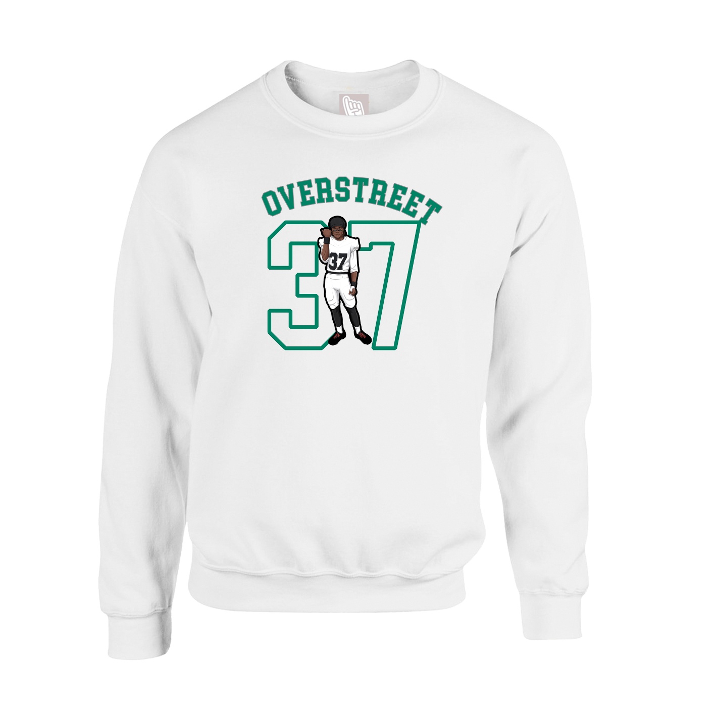 Fleece Crew — Shirsey Arch in White