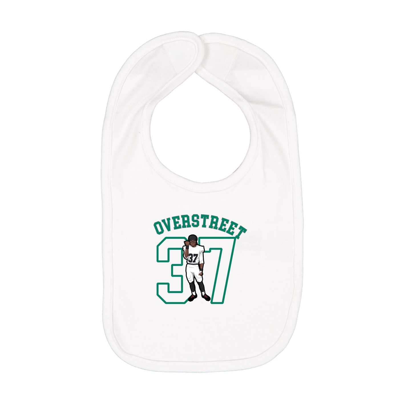 Infant Bib — Shirsey Arch in White