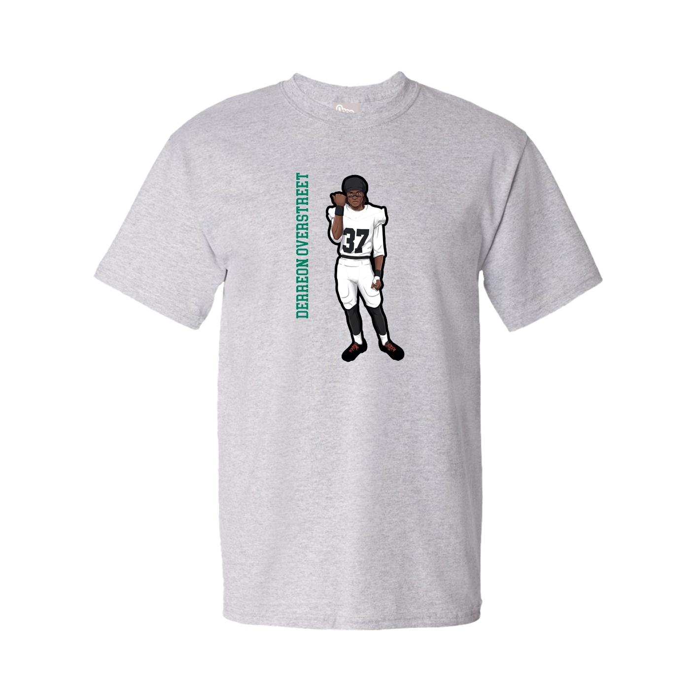 Youth Tee — Name Vertical in Grey