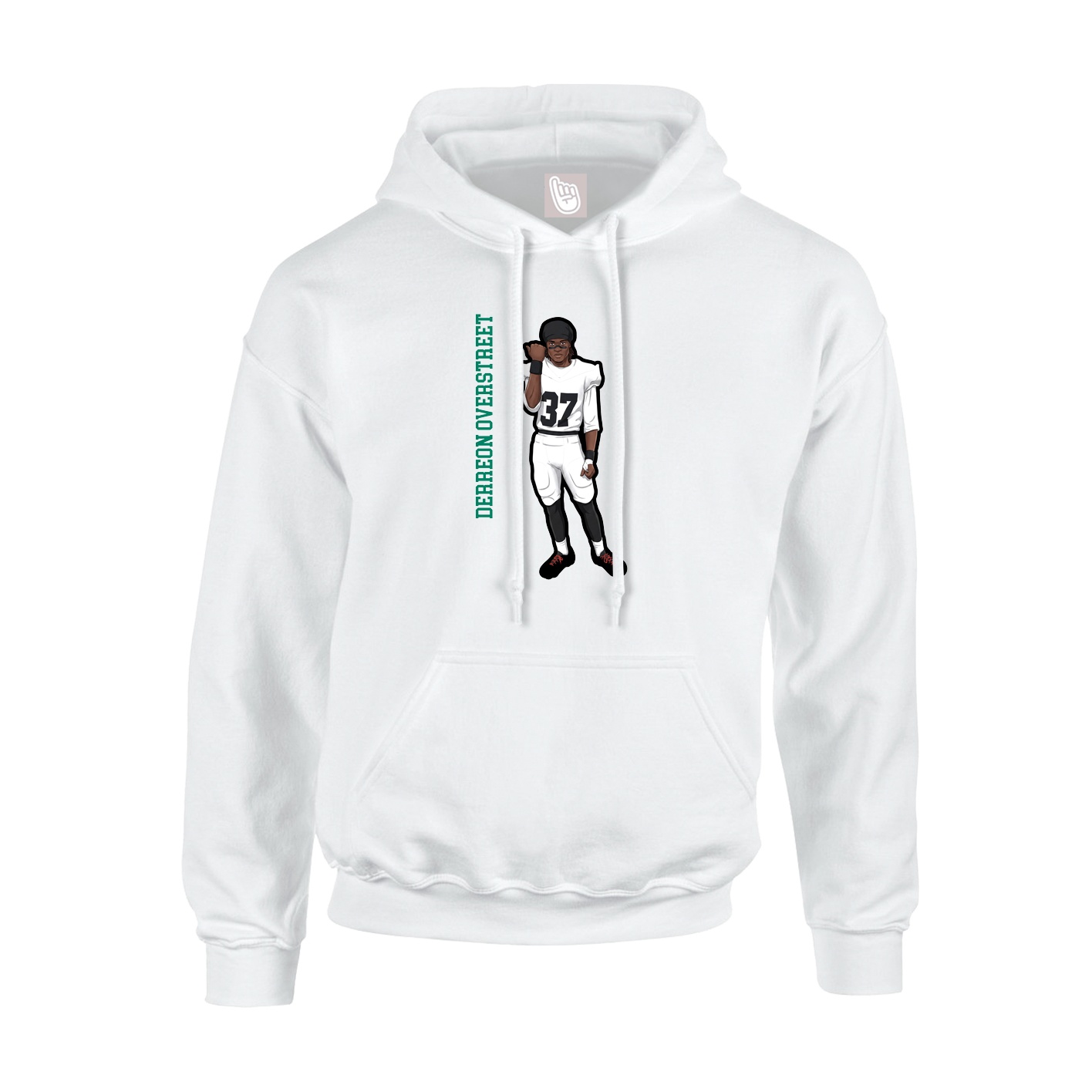 Hoodie — Name Vertical in White