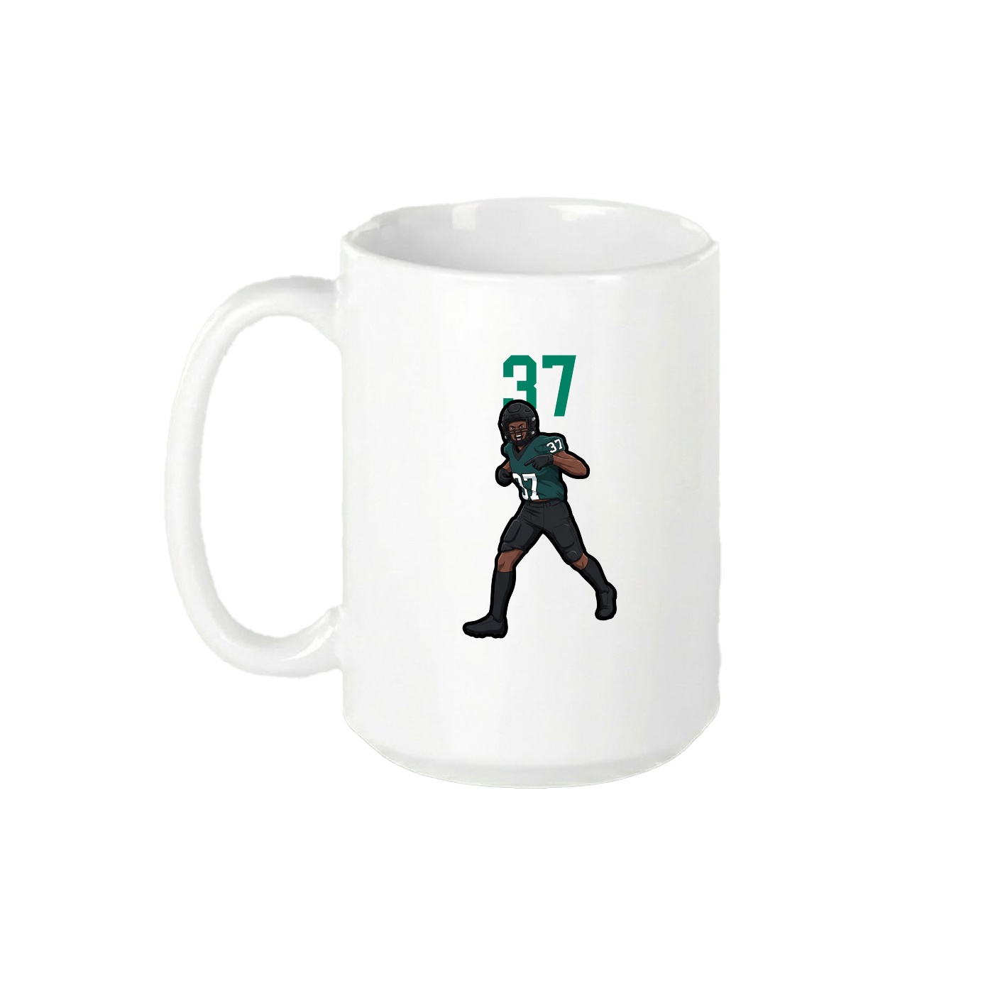 15oz Coffee Mug — Number Top in White