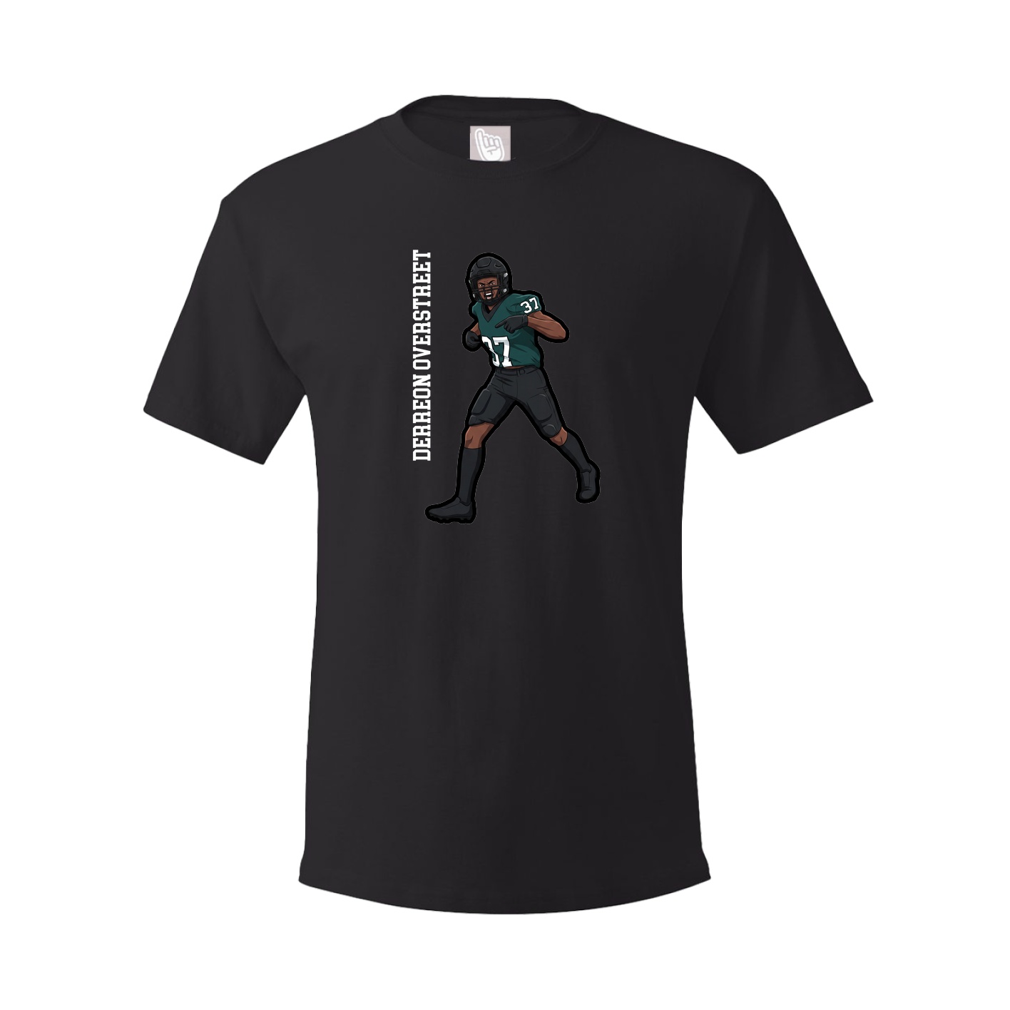 Youth Tee — Name Vertical in Black