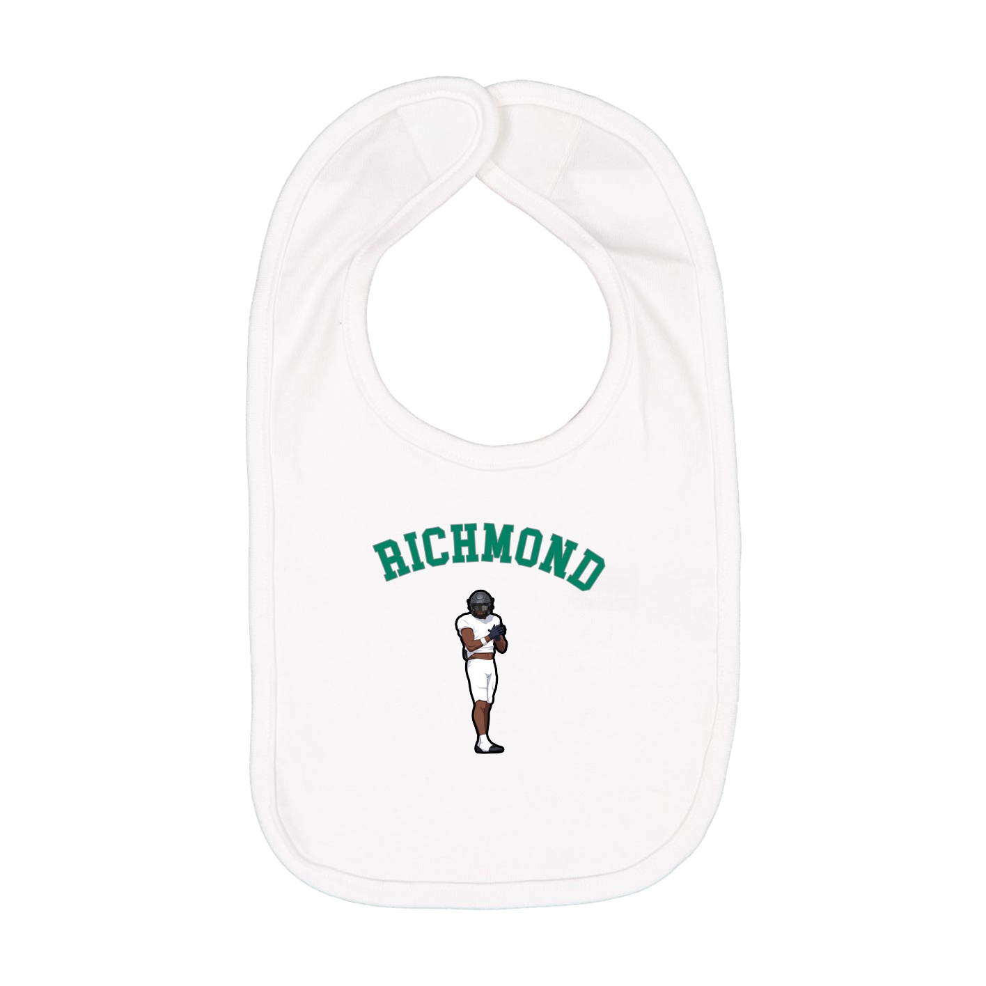 Infant Bib — Shirsey Arch in White