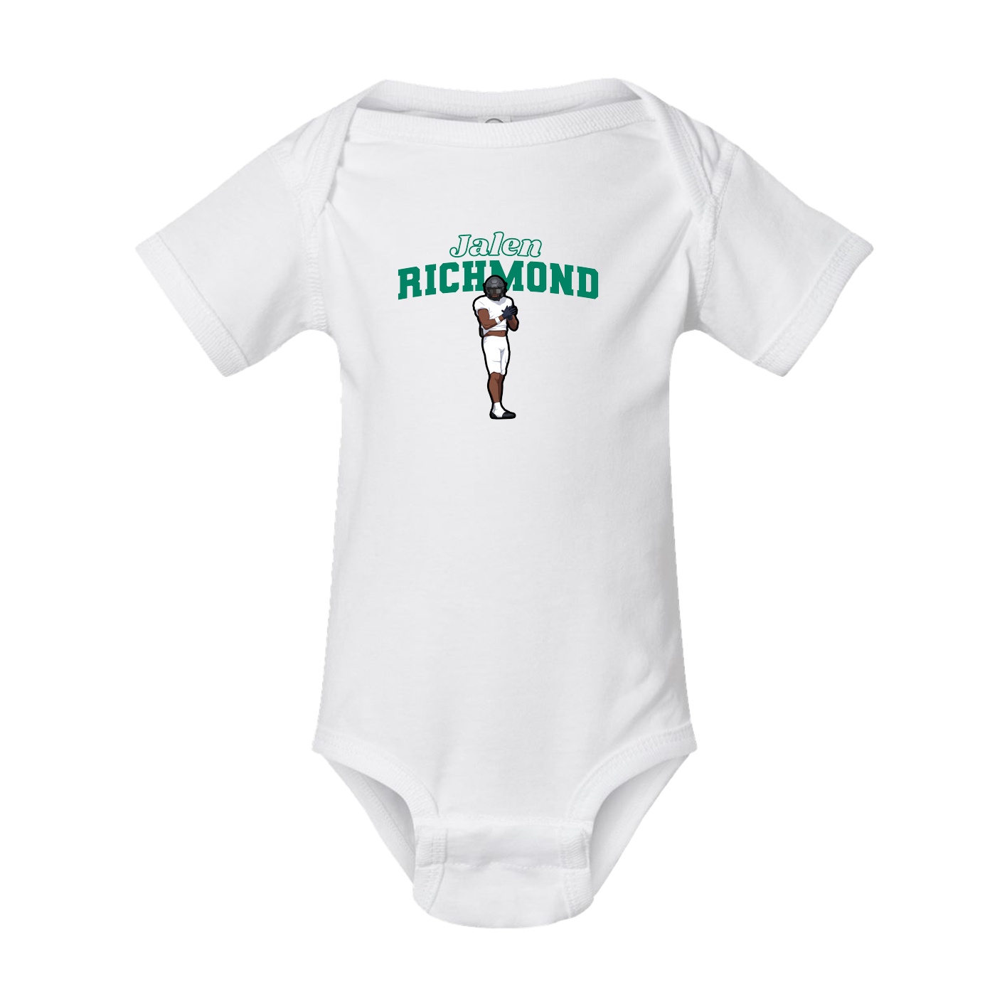 Baby Onesie — Name Arch in White