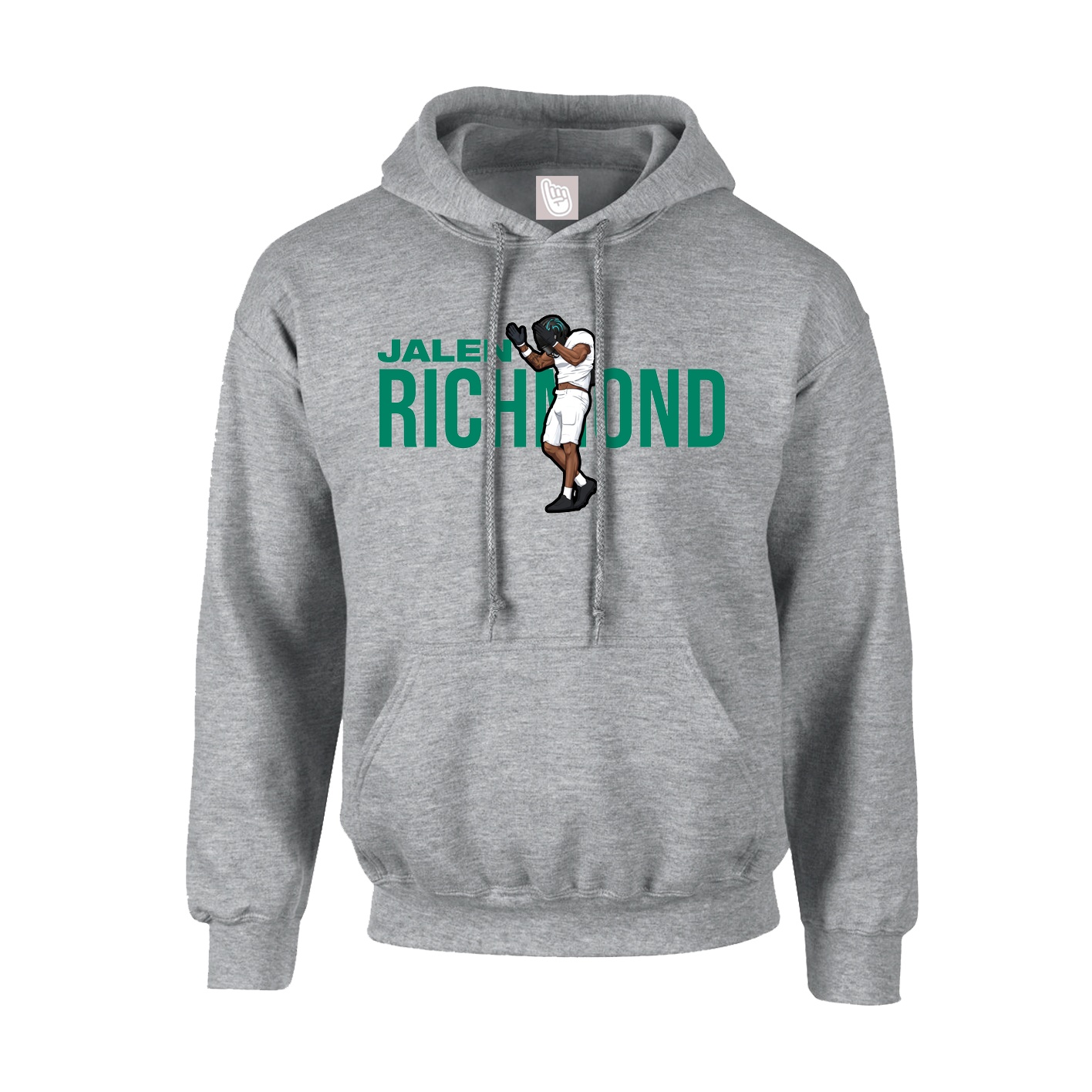 Hoodie — Player Name in Grey
