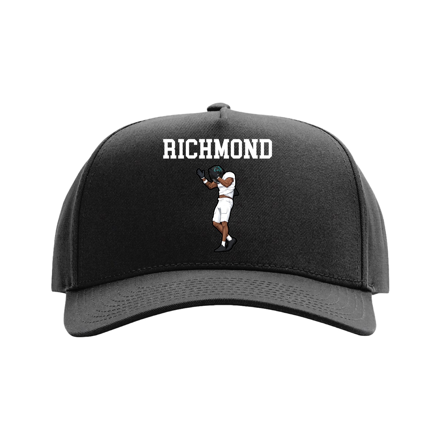 Full Fabric Five-Panel Champ Cap — Shirsey in Black