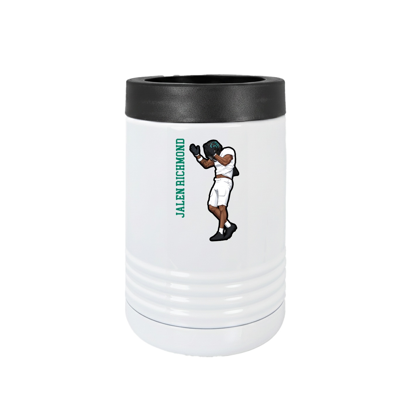 Beverage Holder — Name Vertical in White