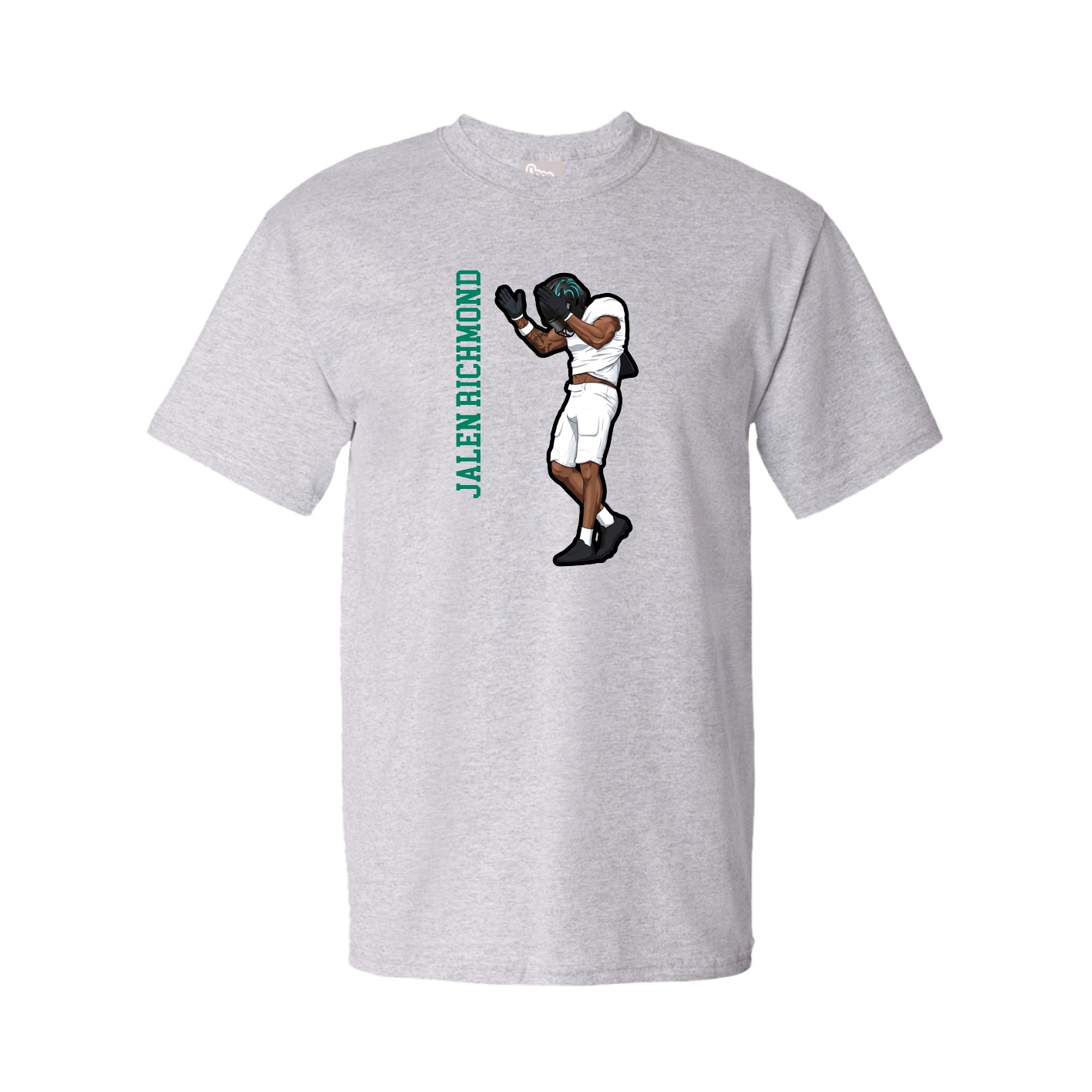 Tee — Name Vertical in Grey