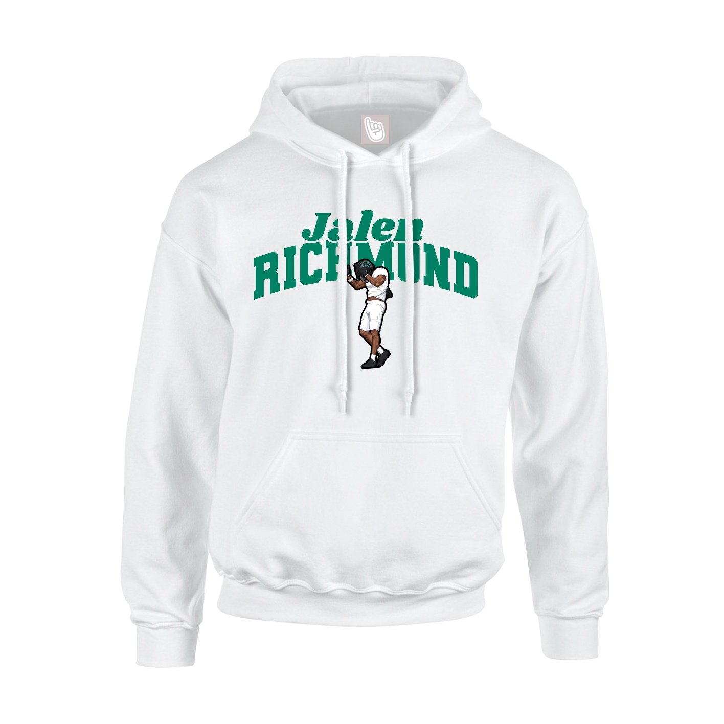 Youth Hoodie — Signature Arch in White