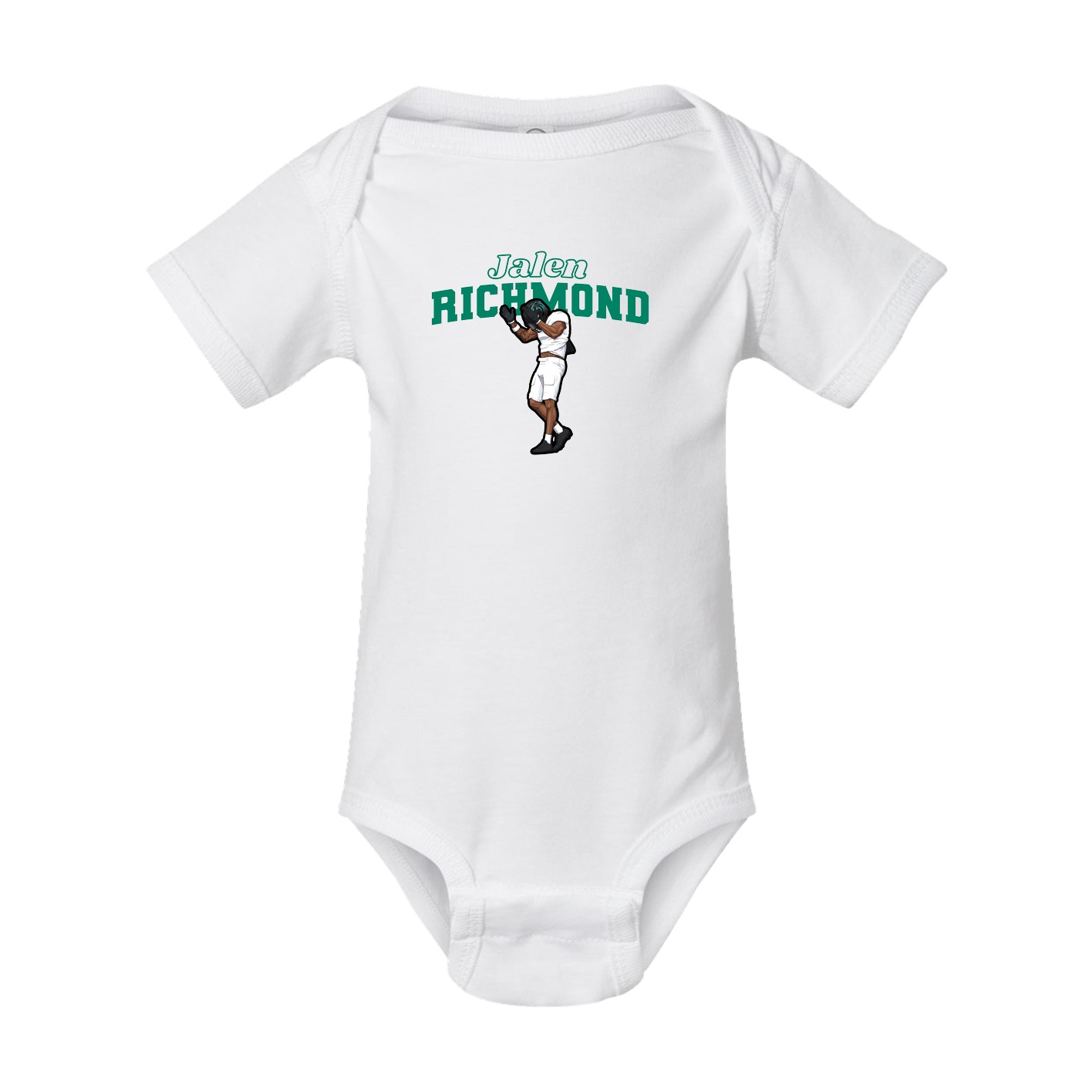 Baby Onesie — Name Arch in White