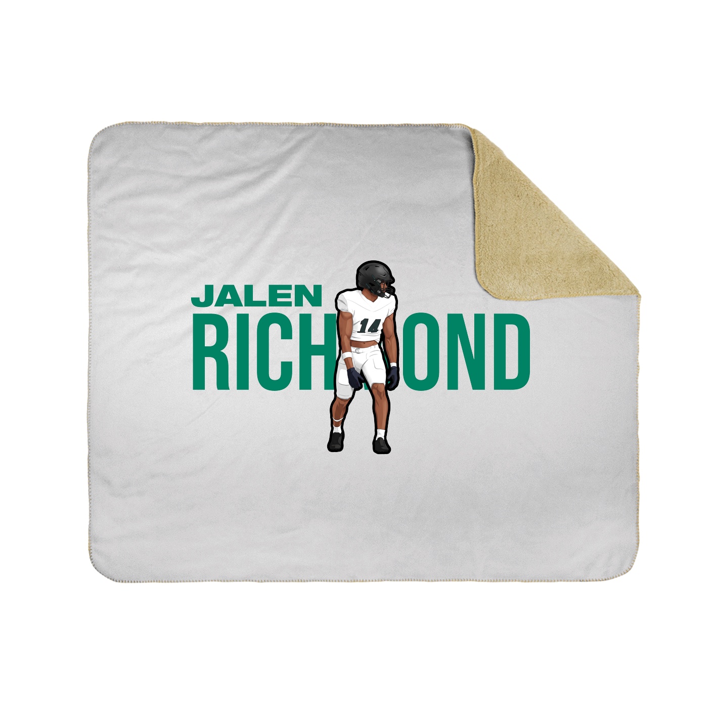 Throw Blanket — Player Name in White