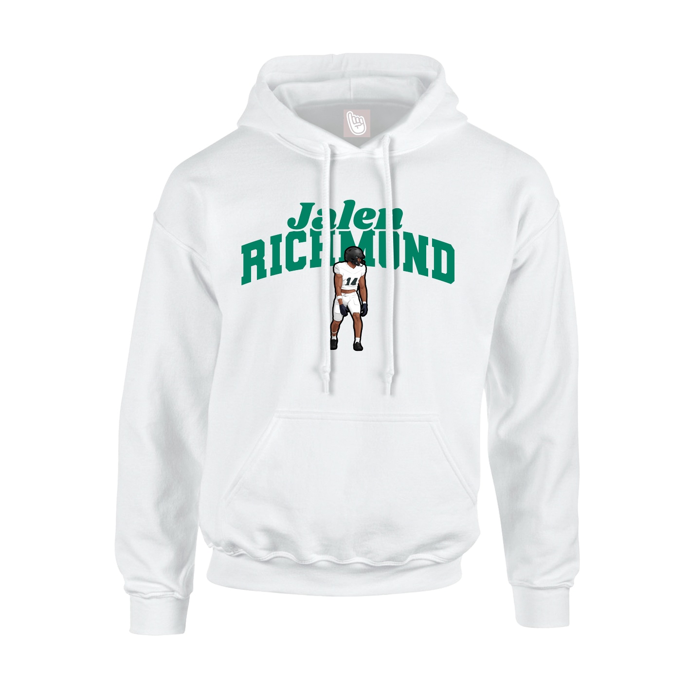 Hoodie — Signature Arch in White