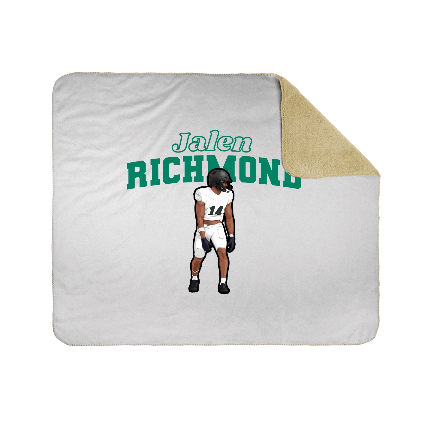 Throw Blanket — Name Arch in White