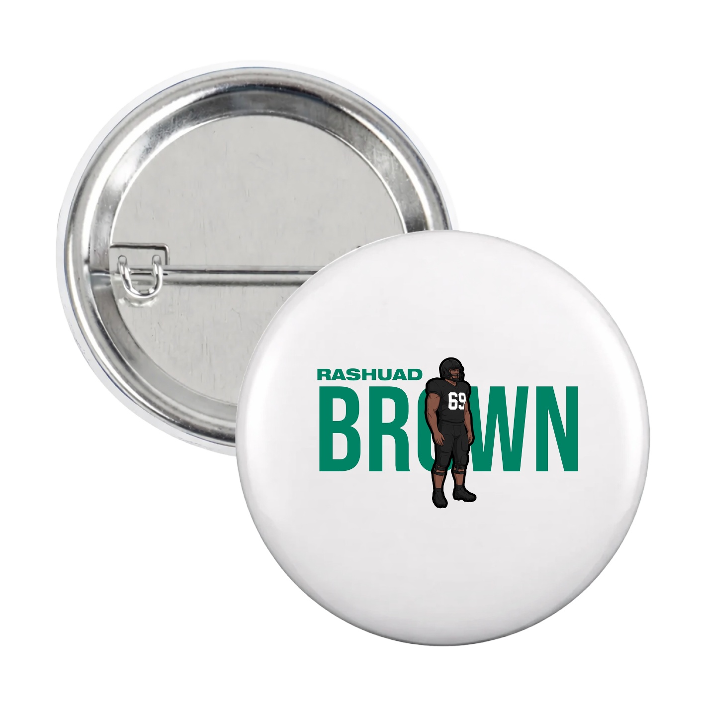 Game Day Button — Player Name in White