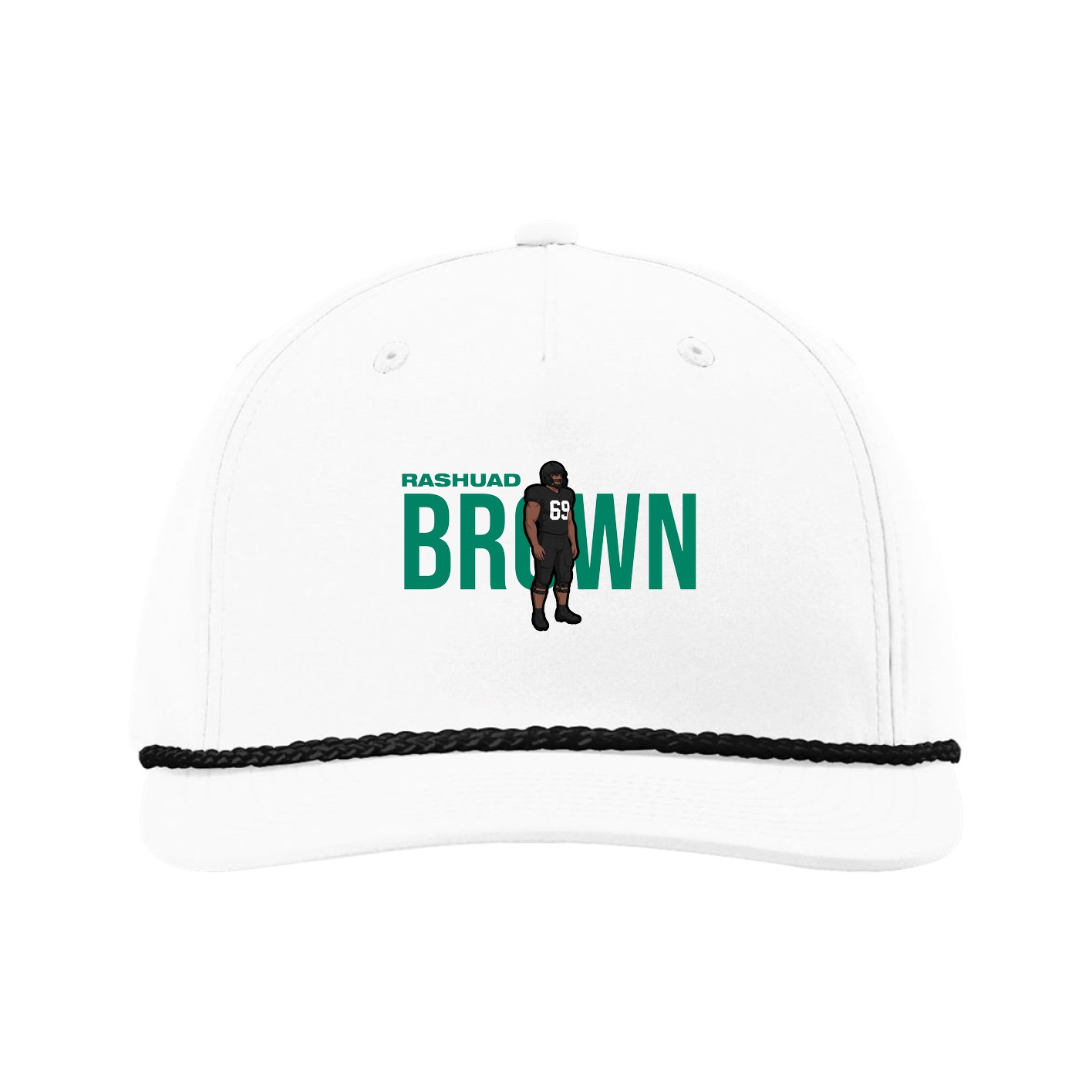 Five-Panel Classic Rope Cap — Player Name in White