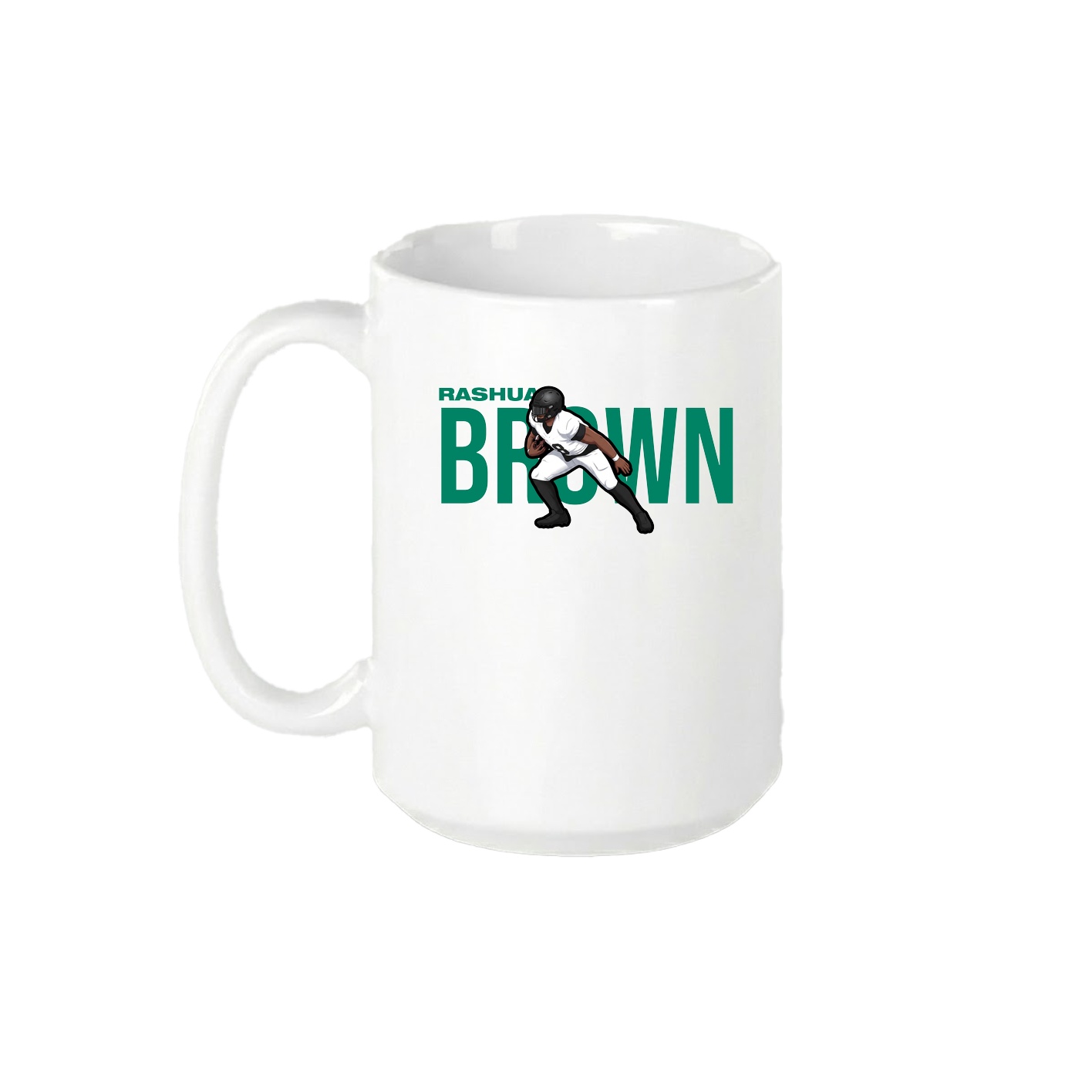 15oz Coffee Mug — Player Name in White