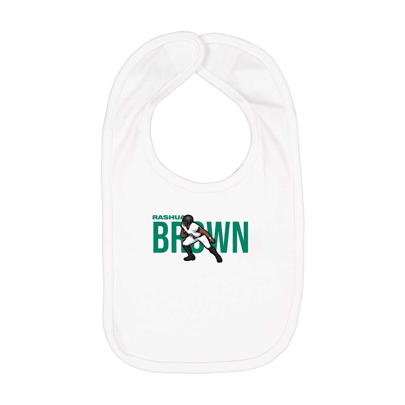 Infant Bib — Player Name in White