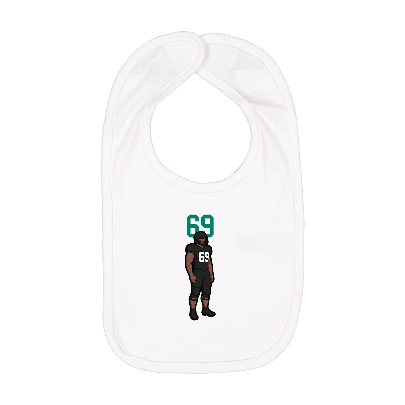 Infant Bib — Number Top in White