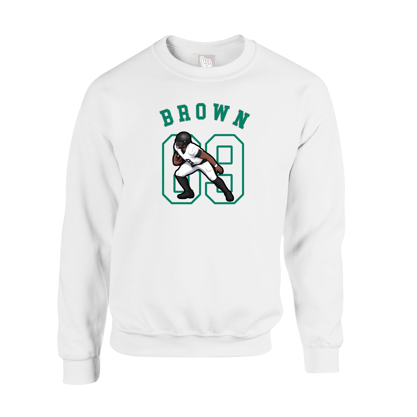 Fleece Crew — Shirsey Arch in White