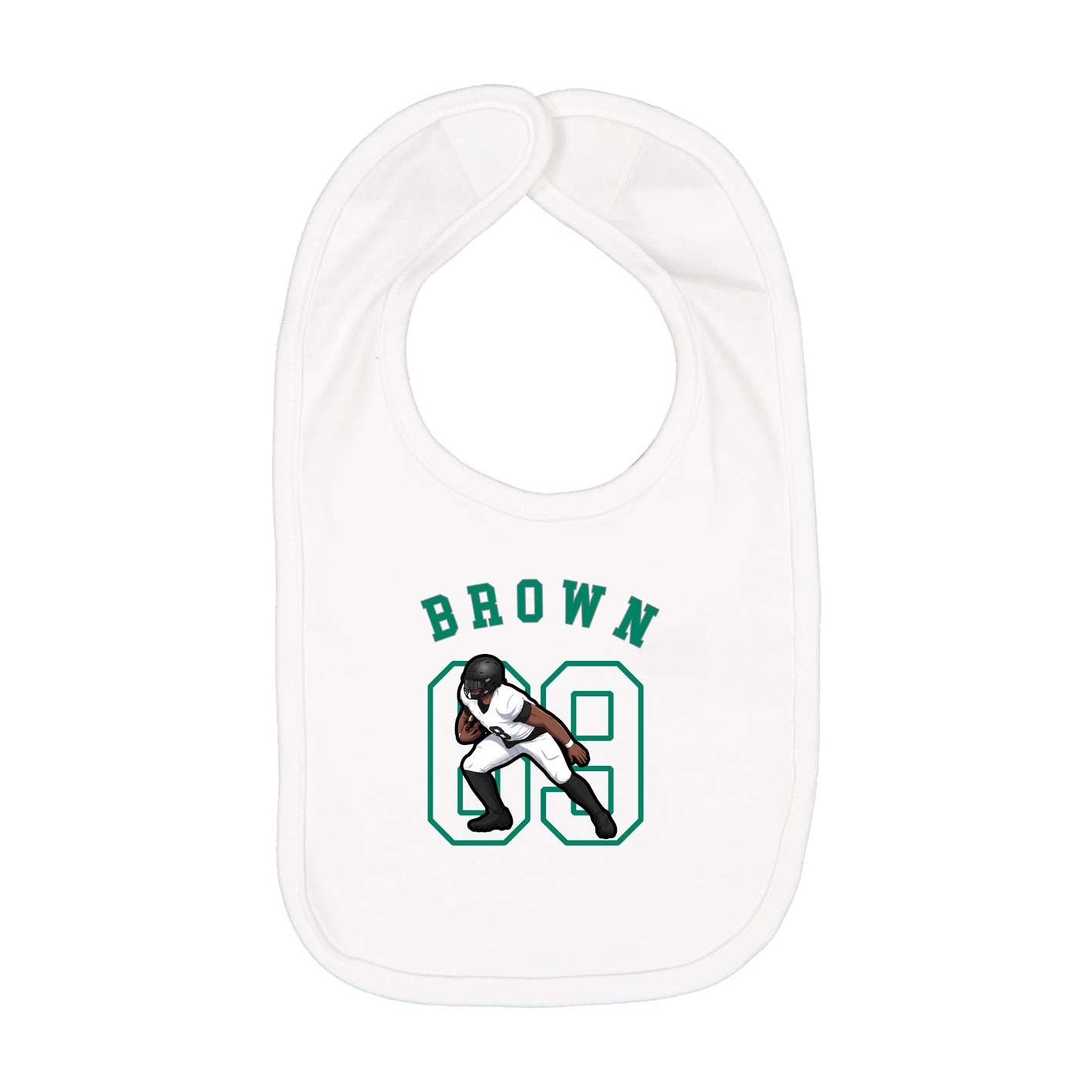 Infant Bib — Shirsey Arch in White