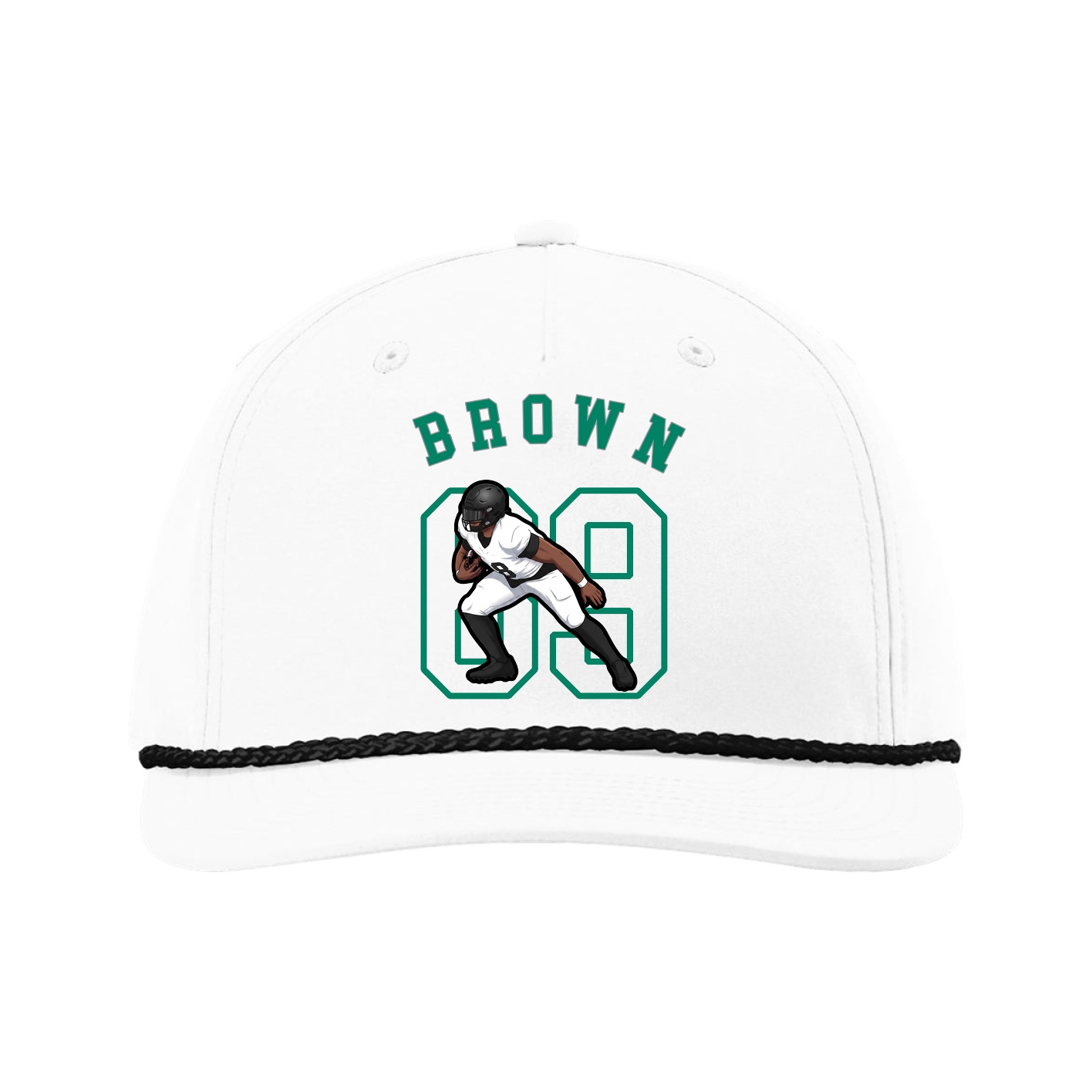 Five-Panel Classic Rope Cap — Shirsey Arch in White