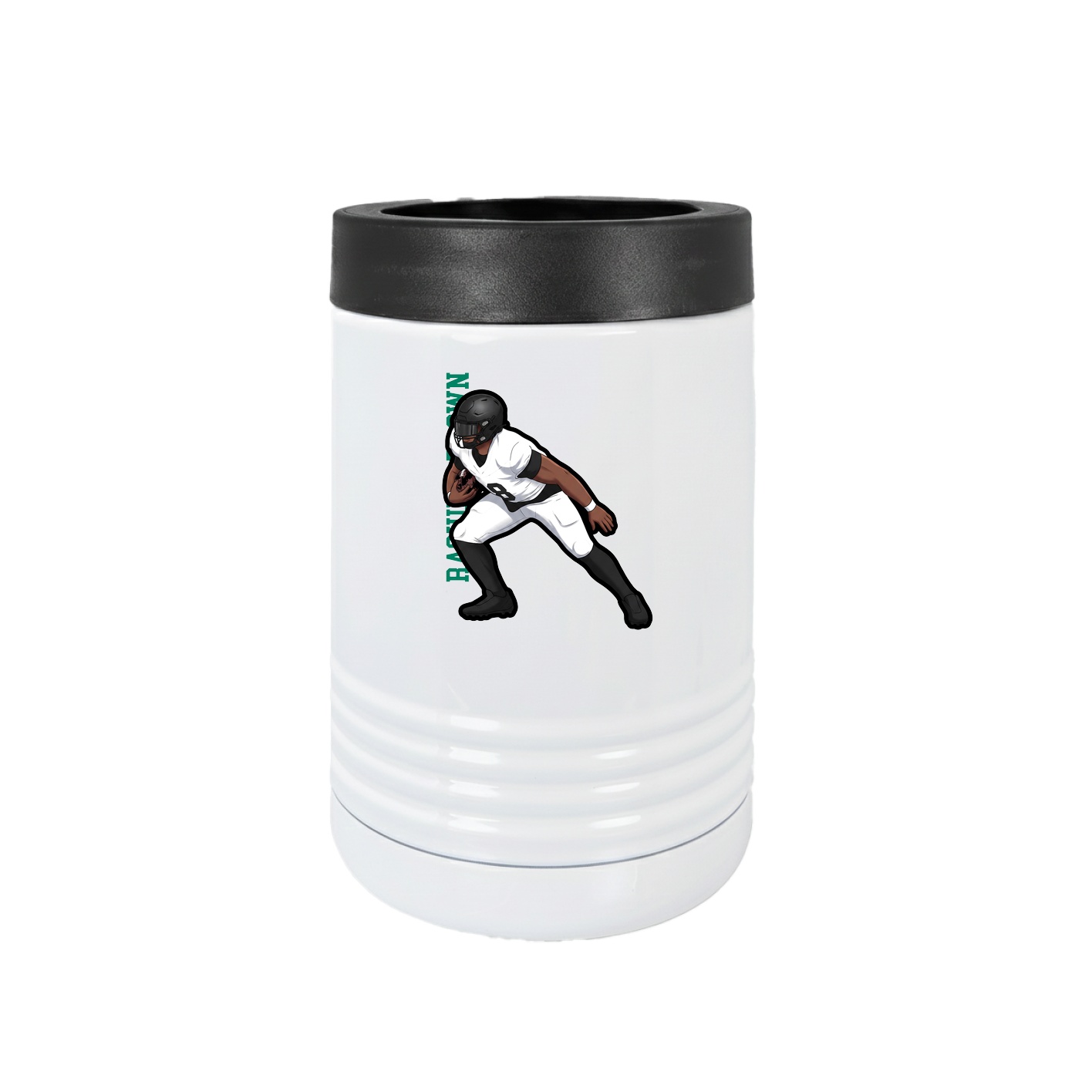 Beverage Holder — Name Vertical in White