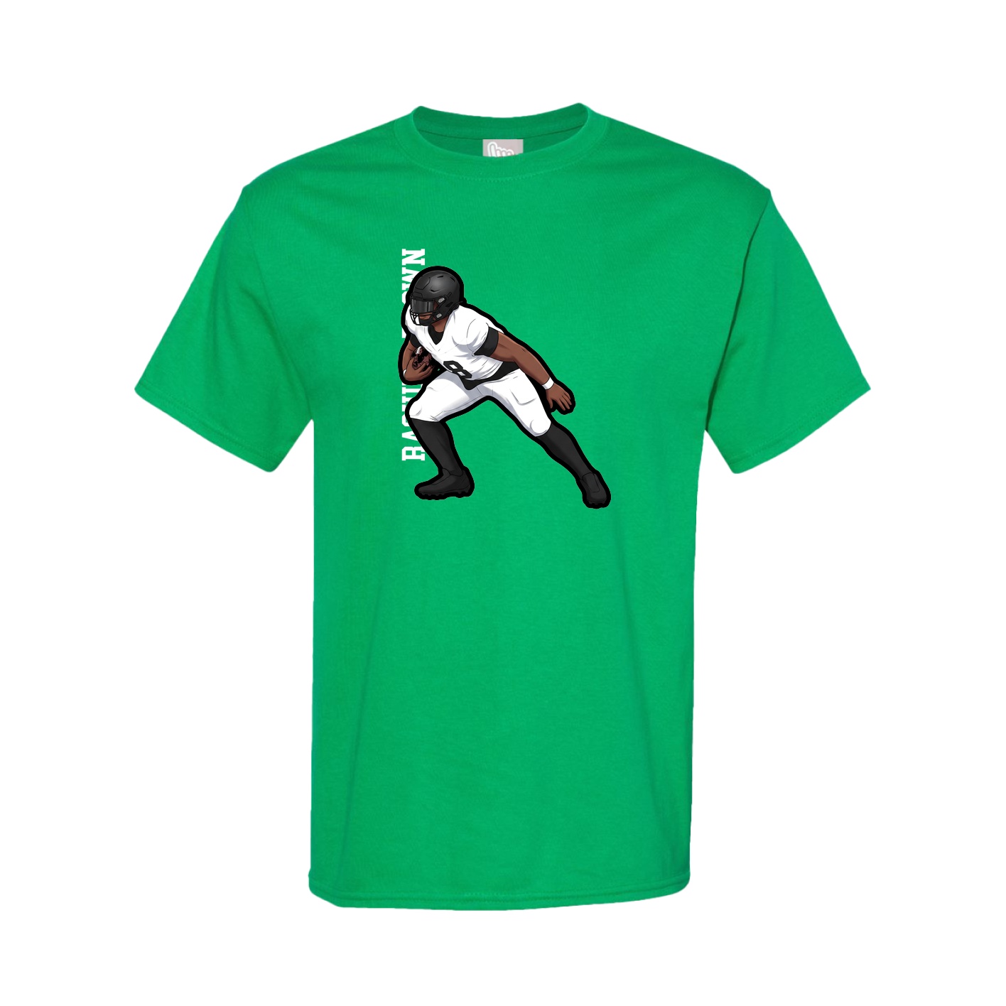 Tee — Name Vertical in Green