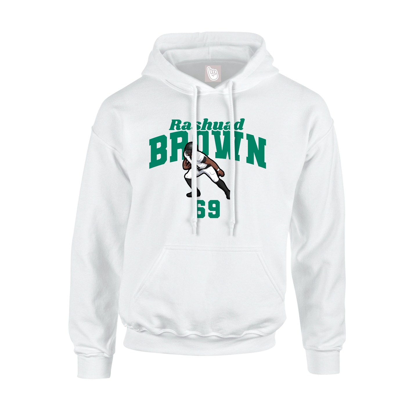 Hoodie — Signature Arch in White