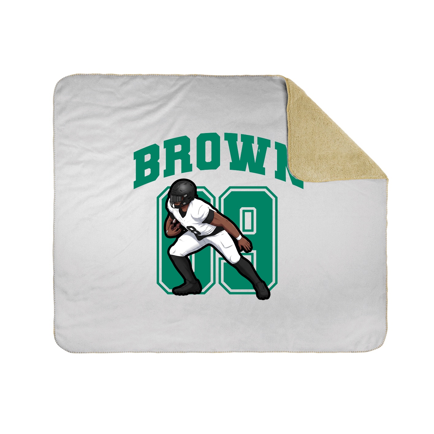 Throw Blanket — Number in White