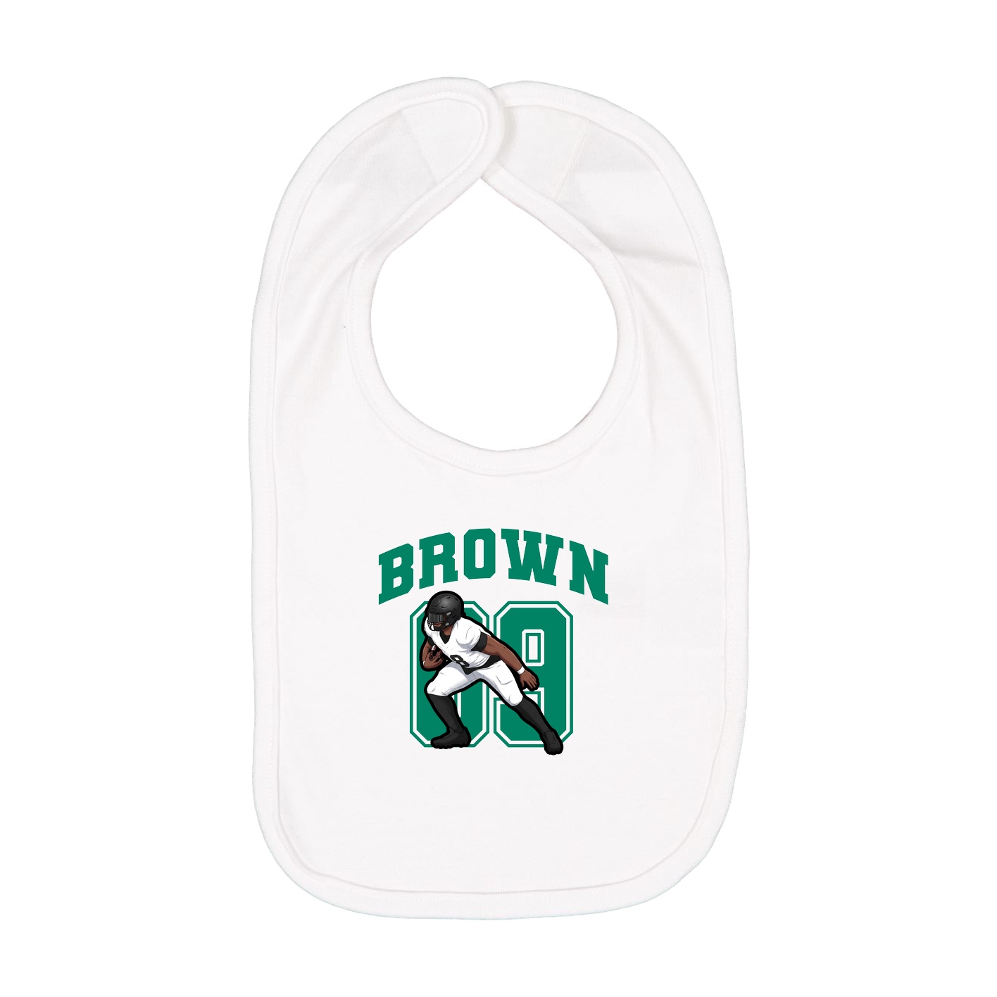 Infant Bib — Number in White