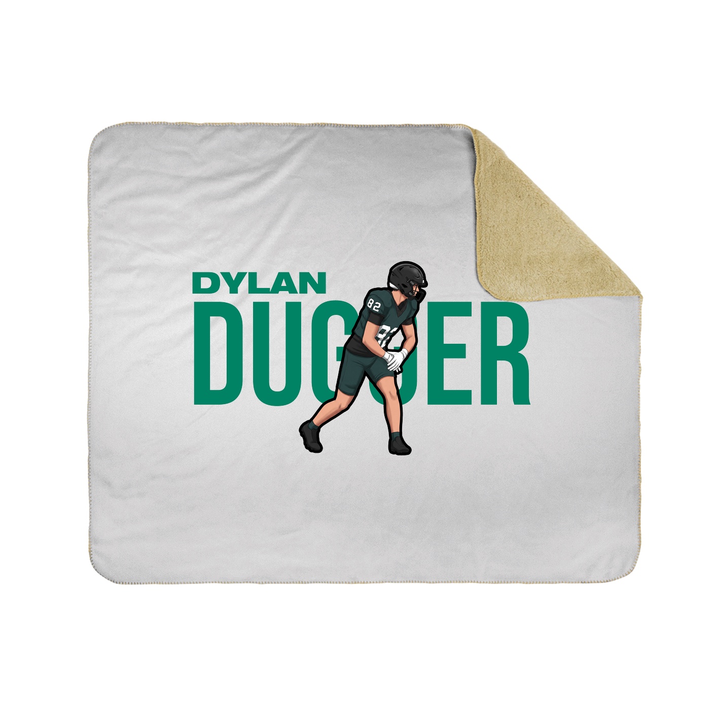 Throw Blanket — Player Name in White