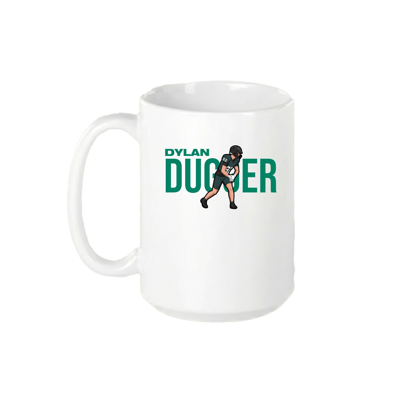 15oz Coffee Mug — Player Name in White