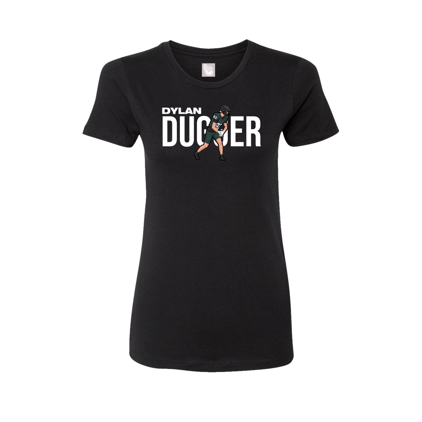 Fitted Women's Tee — Player Name in Black