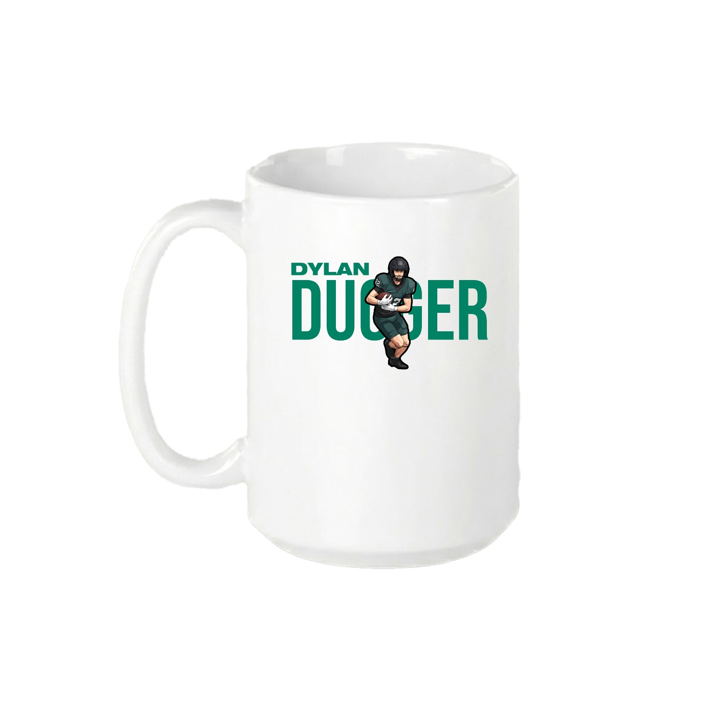 15oz Coffee Mug — Player Name in White