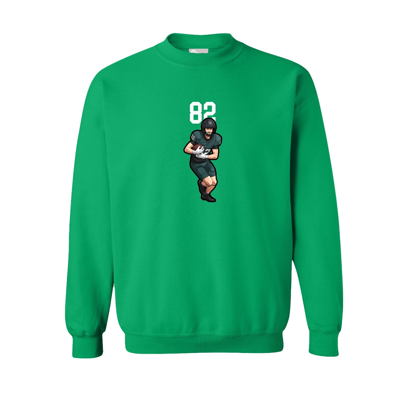 Fleece Crew — Number Top in Green