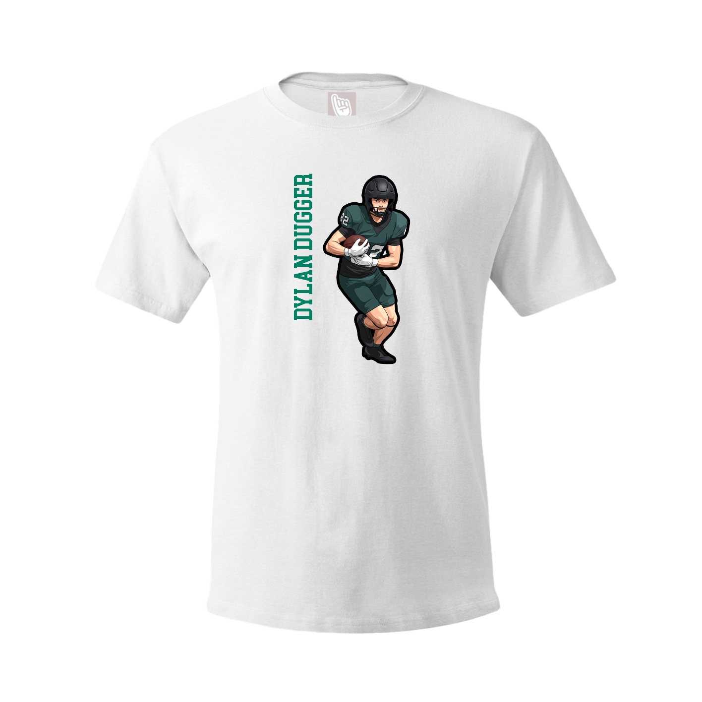Tee — Name Vertical in White