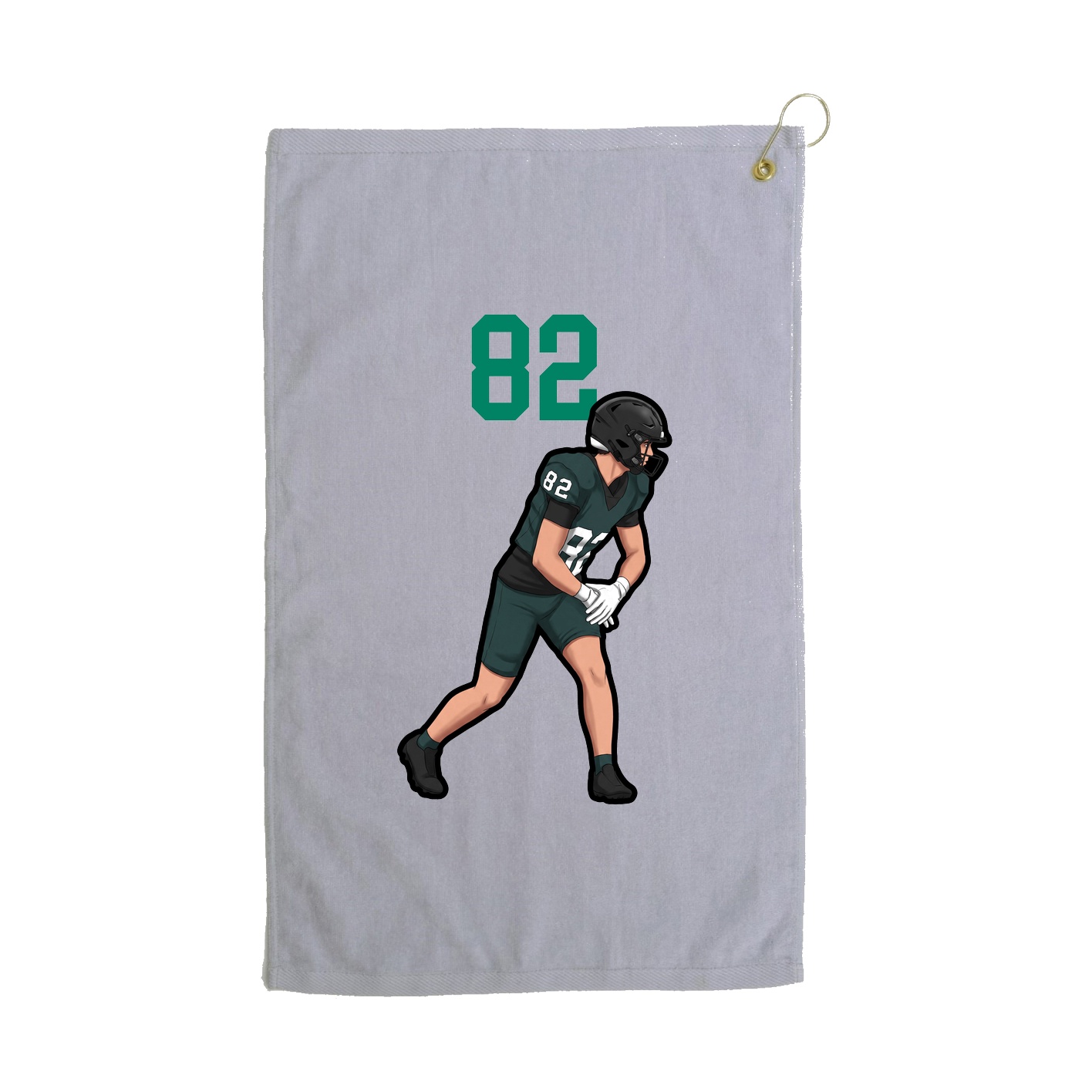 Golf Towel — Number Top in Grey