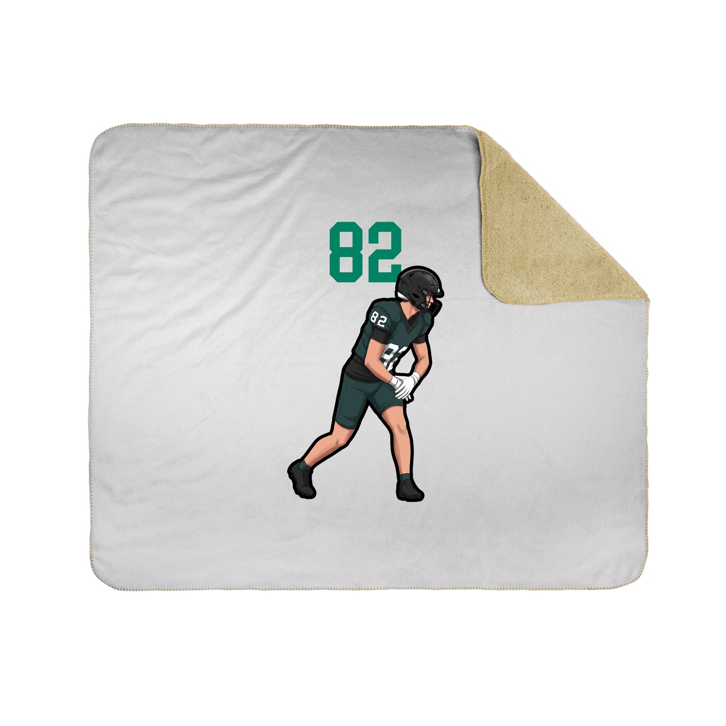 Throw Blanket — Number Top in White