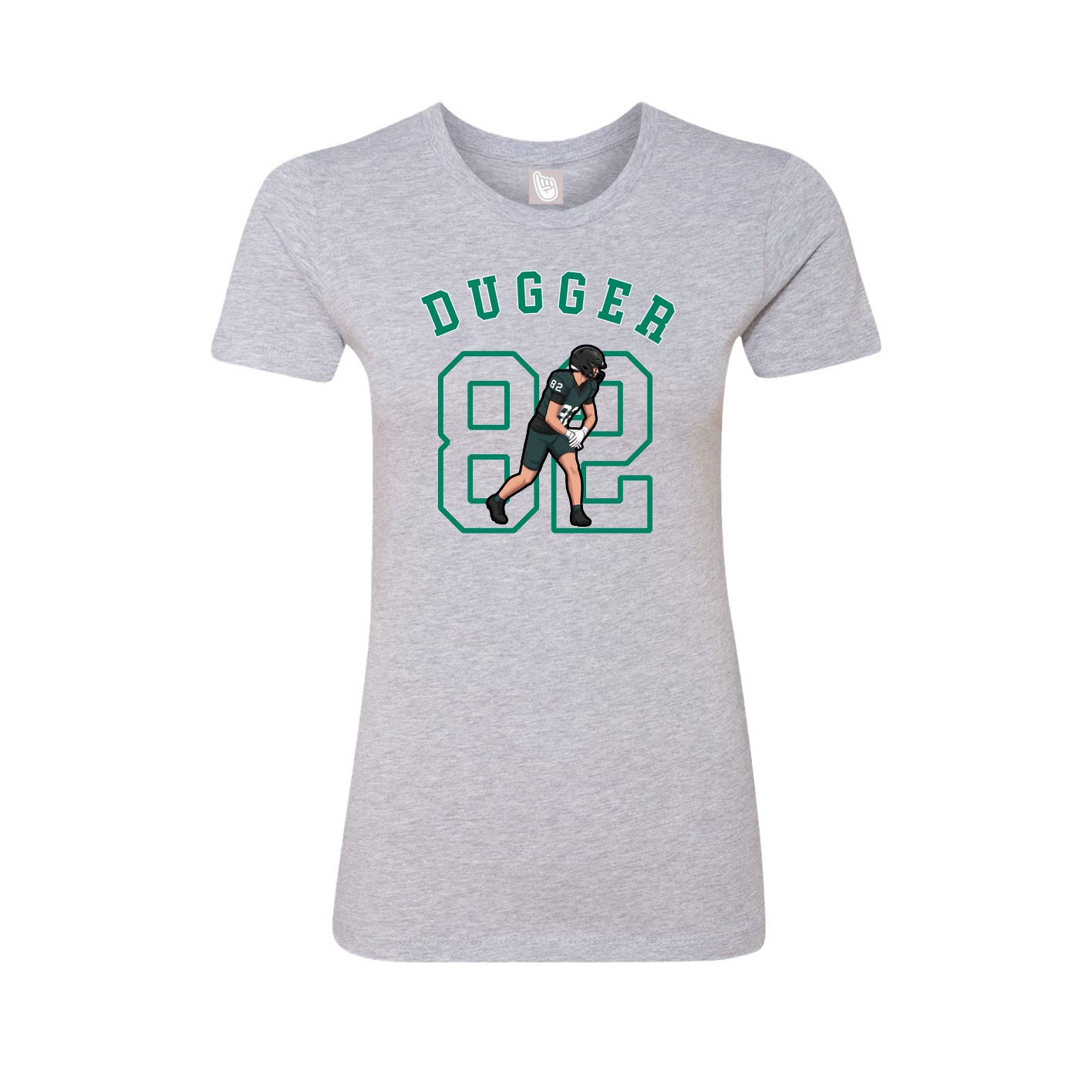 Fitted Women's Tee — Shirsey Arch in Grey
