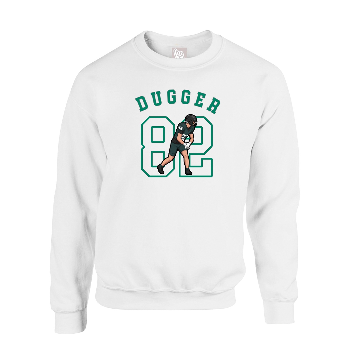 Fleece Crew — Shirsey Arch in White