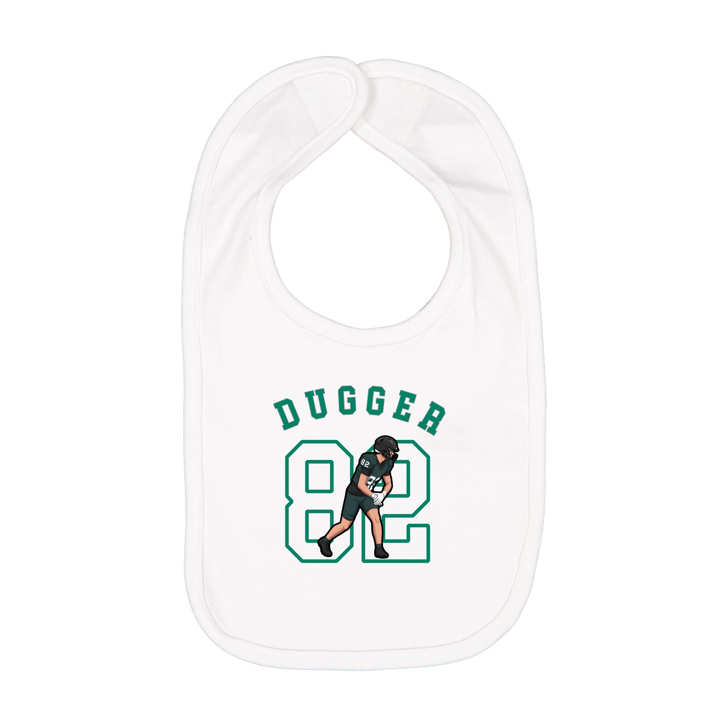 Infant Bib — Shirsey Arch in White